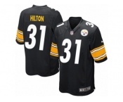 Men Nike Pittsburgh Steelers #31 Mike Hilton Game Black Team Color NFL Jersey