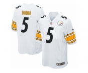 Men Nike Pittsburgh Steelers #5 Joshua Dobbs Game White NFL Jersey