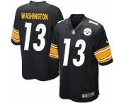 Men's Nike Pittsburgh Steelers #13 James Washington Game Black Team Color NFL Jersey