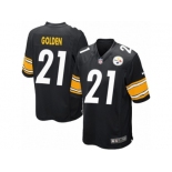 Men's Nike Pittsburgh Steelers #21 Robert Golden Game Black Team Color NFL Jersey