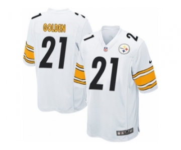 Men's Nike Pittsburgh Steelers #21 Robert Golden Game White NFL Jersey