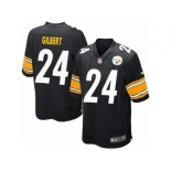 Men's Nike Pittsburgh Steelers #24 Justin Gilbert Game Black Team Color NFL Jersey