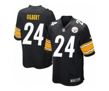 Men's Nike Pittsburgh Steelers #24 Justin Gilbert Game Black Team Color NFL Jersey