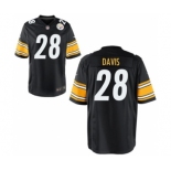 Men's Nike Pittsburgh Steelers #28 Sean Davis Game Black Team Color NFL Jersey