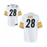 Men's Nike Pittsburgh Steelers #28 Sean Davis Game White NFL Jersey