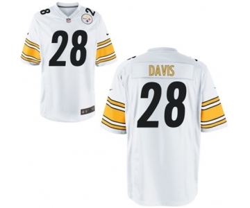 Men's Nike Pittsburgh Steelers #28 Sean Davis Game White NFL Jersey