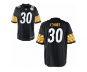 Men's Nike Pittsburgh Steelers #30 James Conner Game Black Team Color NFL Jersey