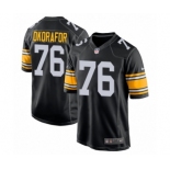 Men's Nike Pittsburgh Steelers #76 Chukwuma Okorafor Game Black Alternate NFL Jersey