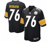 Men's Nike Pittsburgh Steelers #76 Chukwuma Okorafor Game Black Team Color NFL Jersey