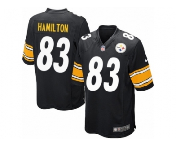 Men's Nike Pittsburgh Steelers #83 Cobi Hamilton Game Black Team Color NFL Jersey