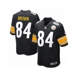 Men's Nike Pittsburgh Steelers #84 Antonio Brown Game Black Team Color NFL Jersey