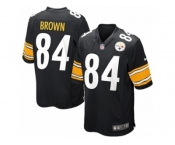 Men's Nike Pittsburgh Steelers #84 Antonio Brown Game Black Team Color NFL Jersey