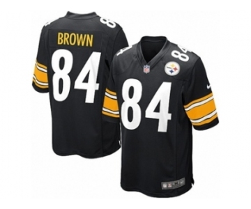 Men's Nike Pittsburgh Steelers #84 Antonio Brown Game Black Team Color NFL Jersey