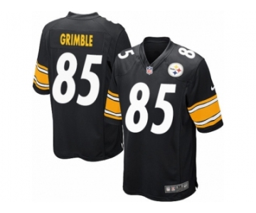 Men's Nike Pittsburgh Steelers #85 Xavier Grimble Game Black Team Color NFL Jersey