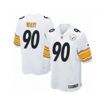 Men's Nike Pittsburgh Steelers #90 T.J. Watt Game White NFL Jersey