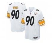 Men's Nike Pittsburgh Steelers #90 T.J. Watt Game White NFL Jersey