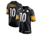 Men's Pittsburgh Steelers #10 Mitchell Trubisky Black Game Team Color NFL Jersey