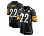 Men's Pittsburgh Steelers #22 Najee Harris Nike Black 2021 NFL Draft First Round Pick Game Jersey