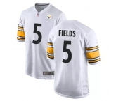 Men's Pittsburgh Steelers #5 Fields Game White Football Jersey