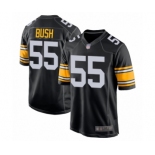 Men's Pittsburgh Steelers #55 Devin Bush Game Black Alternate Football Jersey