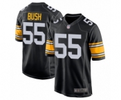 Men's Pittsburgh Steelers #55 Devin Bush Game Black Alternate Football Jersey