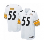 Men's Pittsburgh Steelers #55 Devin Bush Game White Football Jersey