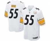 Men's Pittsburgh Steelers #55 Devin Bush Game White Football Jersey