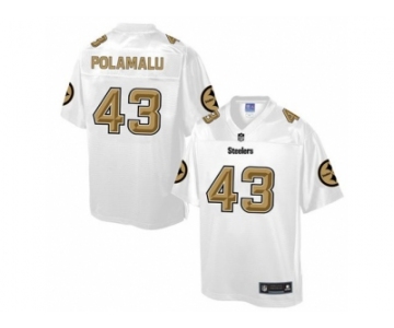 Nike Pittsburgh Steelers #43 Troy Polamalu White Men's NFL Pro Line Fashion Game Jersey