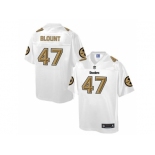 Nike Pittsburgh Steelers #47 Mel Blount White Men's NFL Pro Line Fashion Game Jersey