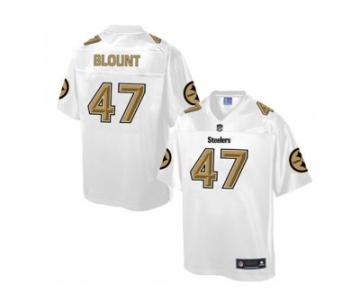 Nike Pittsburgh Steelers #47 Mel Blount White Men's NFL Pro Line Fashion Game Jersey