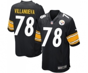 Nike Pittsburgh Steelers #78 Alejandro Villanueva Game Black Team Color NFL Jersey