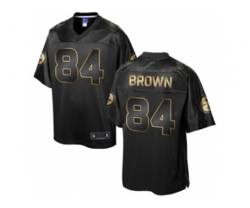 Nike Pittsburgh Steelers #84 Antonio Brown Black Gold Collection Jersey[Game]