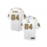 Nike Pittsburgh Steelers #84 Antonio Brown White Men's NFL Pro Line Fashion Game Jersey