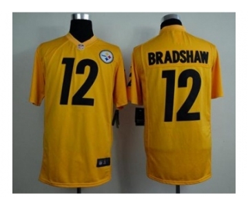 nike nfl jerseys pittsburgh steelers #12 terry bradshaw yellow[game]