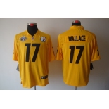 nike nfl jerseys pittsburgh steelers #17 wallace yellow(game 80 anniversary)