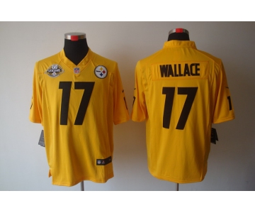 nike nfl jerseys pittsburgh steelers #17 wallace yellow(game 80 anniversary)