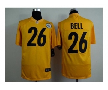 nike nfl jerseys pittsburgh steelers #26 bell yellow[game][bell]