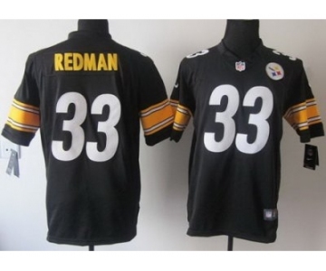 nike nfl jerseys pittsburgh steelers #33 redman black[game]