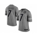 nike nfl jerseys pittsburgh steelers #7 roethlisberger gray[game]