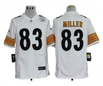 nike nfl jerseys pittsburgh steelers #83 miller white Game Jerseys