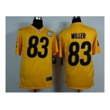 nike nfl jerseys pittsburgh steelers #83 miller yellow[game]