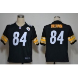 nike nfl jerseys pittsburgh steelers #84 brown black[game]