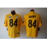 nike nfl jerseys pittsburgh steelers #84 brown yellow(game 80 anniversary)