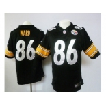 nike nfl jerseys pittsburgh steelers #86 ward black[game]