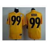 nike nfl jerseys pittsburgh steelers #99 keisel yellow[game]