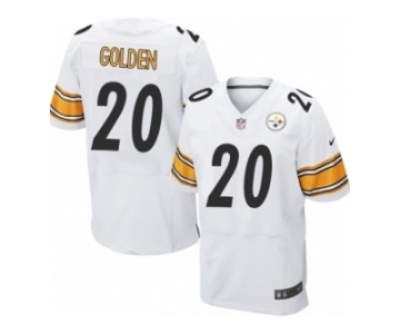 Men Nike Pittsburgh Steelers #20 Robert Golden Elite White NFL Jersey