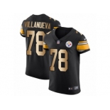 Men Nike Pittsburgh Steelers #78 Alejandro Villanueva Black Gold Vapor Untouchable Elite Player NFL Jersey