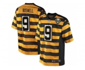 Men Nike Pittsburgh Steelers #9 Chris Boswell Elite Yellow Black Alternate 80TH Anniversary Throwback NFL Jersey