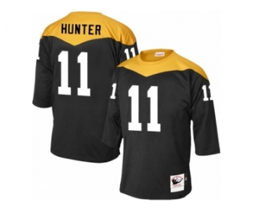 Men's Mitchell and Ness Pittsburgh Steelers #11 Justin Hunter Elite Black 1967 Home Throwback NFL Jersey