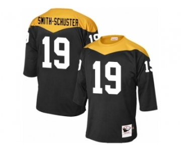 Men's Mitchell and Ness Pittsburgh Steelers #19 JuJu Smith-Schuster Elite Black 1967 Home Throwback NFL Jersey